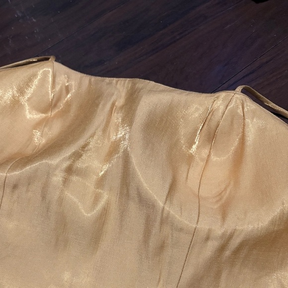 Chiffon, sz L gold sparkly beaded tank with, built in eccentuated built in bra. - Picture 11 of 14